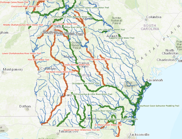 Map Of Georgia Waterways